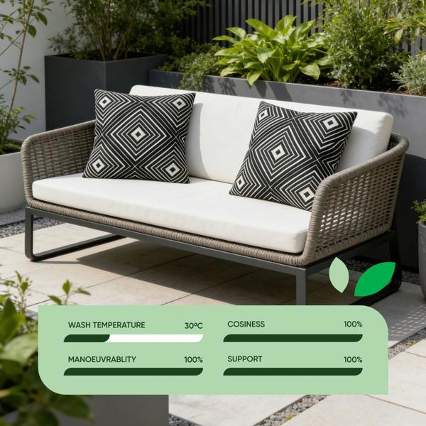 Gardenwize Pair of Outdoor Scatter Cushions – Aztec Diamond Design