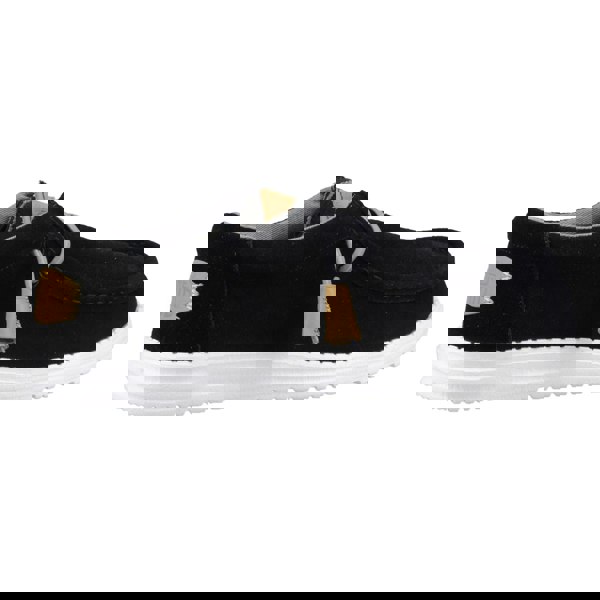 HEYDUDE Wally Craft Suede Shoe Unisex - Black