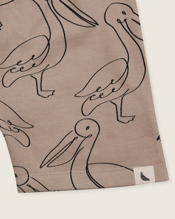 organic cotton Beige Pelican Print Shorts - image 4