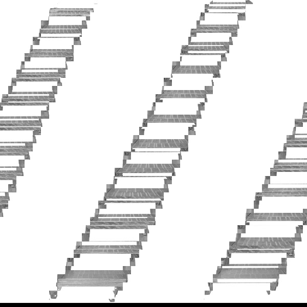 Monstershop Adjustable 12 Section Galvanised Staircase - 900mm Wide