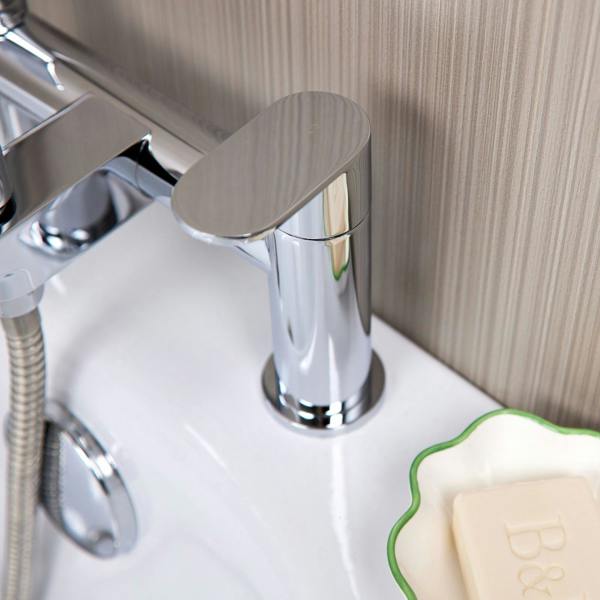 Flode Roxen | Bath Shower Mixer Tap | Including Handset and Holder | Chrome
