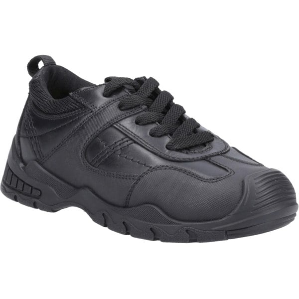 Hush Puppies Travis SNR Leather Boys's Black Lace-Up Shoes