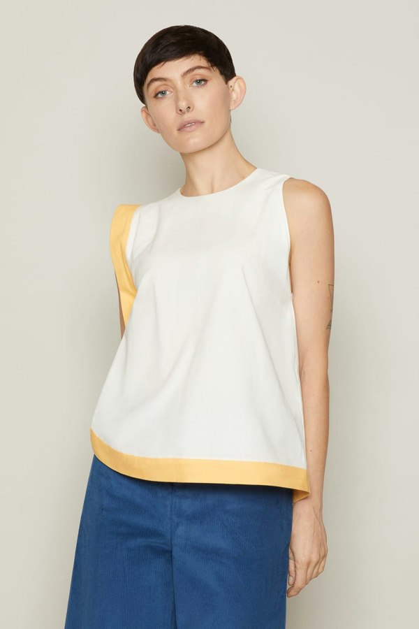 Bo Carter Ari Top - White & Orange