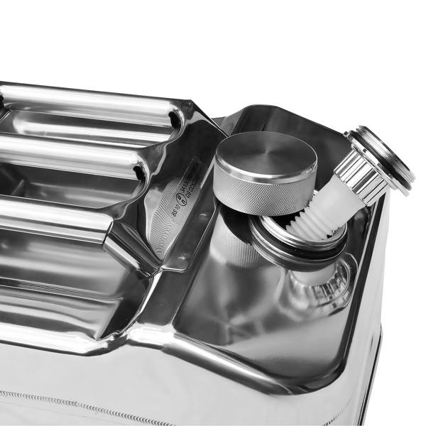 WINCHMAX Jerry Can 10ltr Stainless Steel. Fuel, Petrol, Diesel, Water. Compact Pattern.