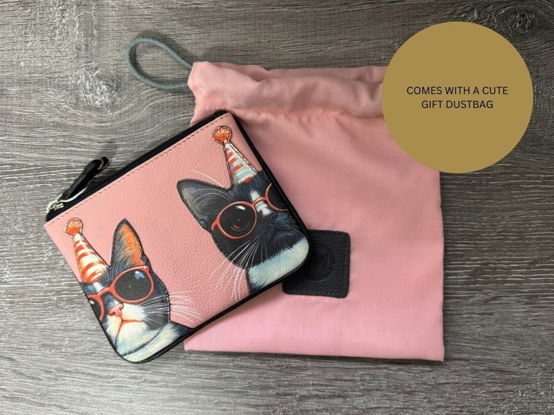 Mala Leather Cool Cats RFID Coin Purse & Card Holder