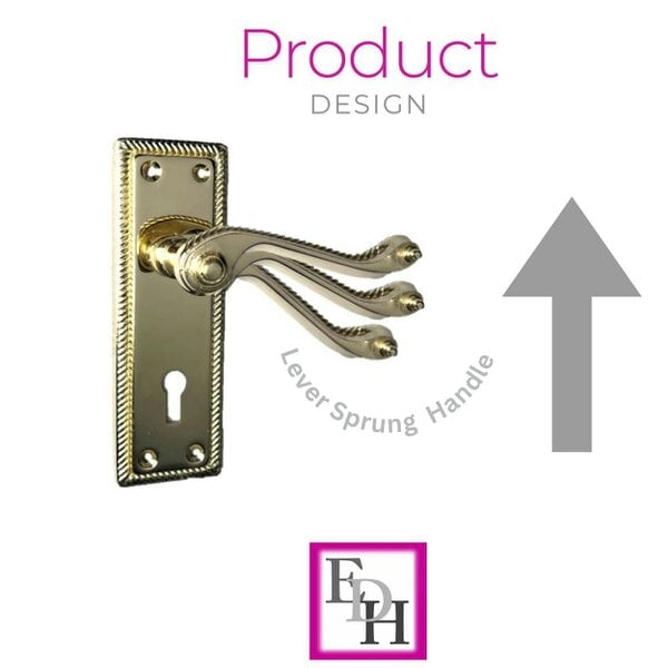EDH Door Hardware Georgian Style Scroll Brass Finish Door Handles – Internal Door Handles