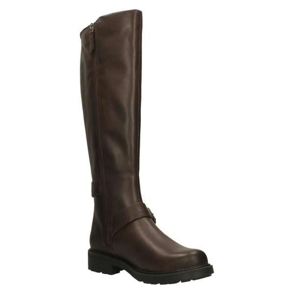 Clarks Ladies Clarks Buckle Detail Knee High Boots Orinoco2 Tall