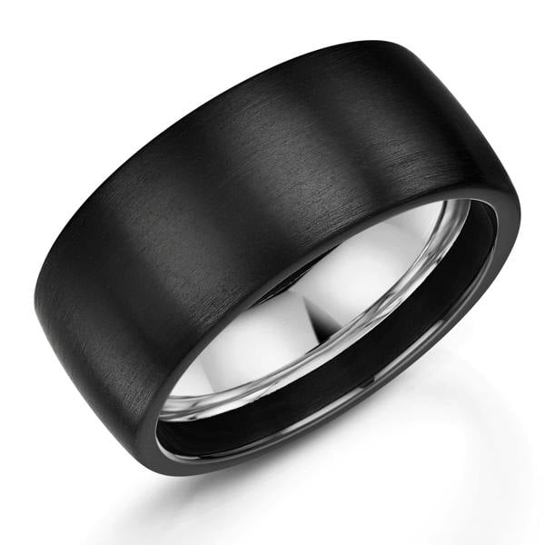 Sarah Layton Matte Zirconium Wedding Ring
