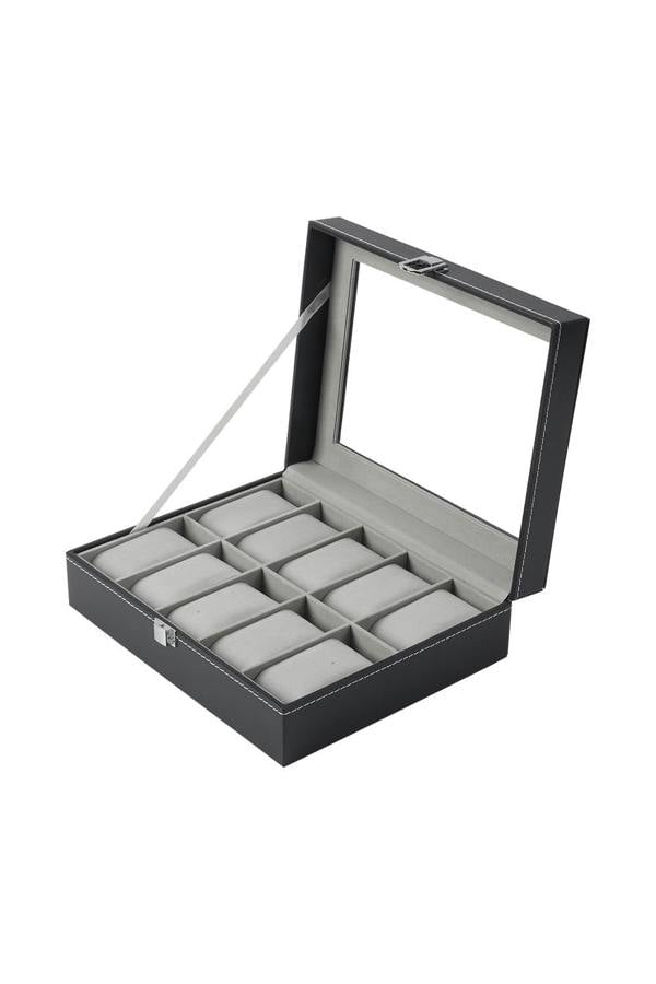 Living and Home High Quality Faux Leather Watch Storage Box  with 10 Slots