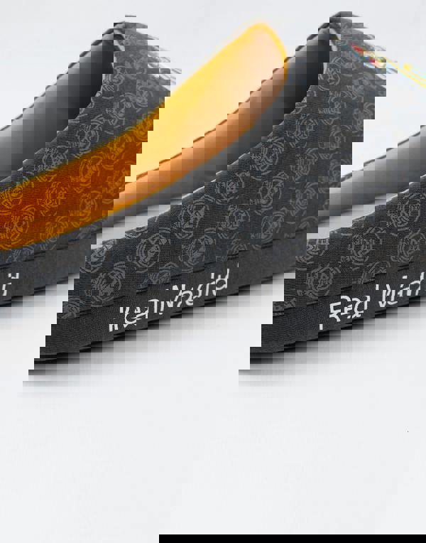 Real Madrid Mens Black Logo Mule Slippers