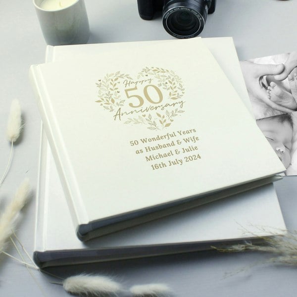 Personalised Memento Company Personalised 50th Golden Wedding Anniversary Photo Album