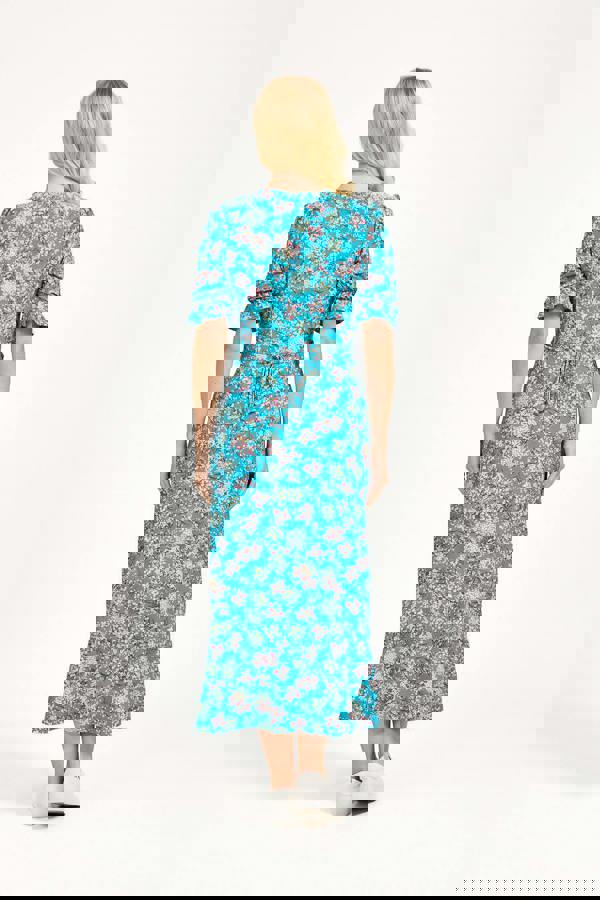 Ditsy Print Tie Front Dress