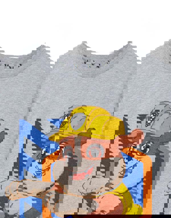 Paw Patrol Boys Grey Rubble Short Sleeved T-Shirt