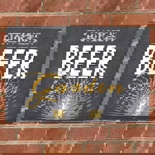 Personalised Memento Company Personalised Beer Garden Metal Sign