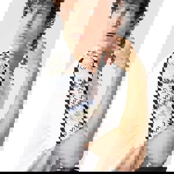 Missoni Zig Zag Sleeve T-Shirt   in  White