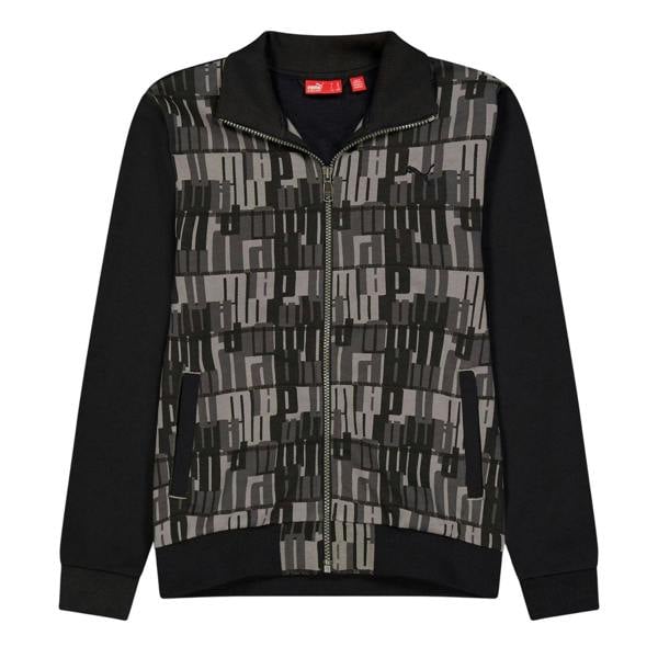 Puma Childrens/Kids All-Over Print Sweatshirt - Black - 