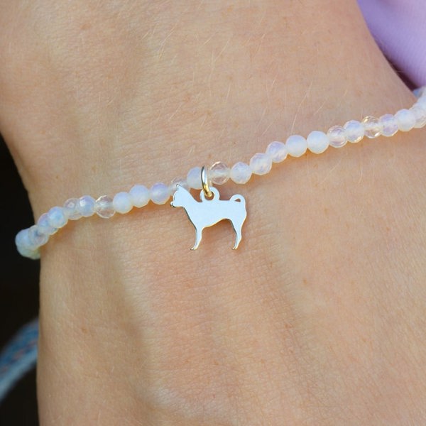 Mylee London Chihuahua Silhouette Crystal Bracelet - Personalised