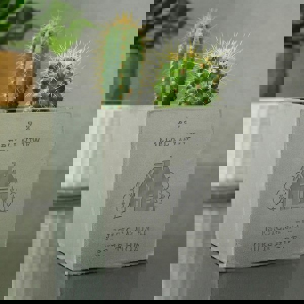 Personalised Memento Company Personalised New Home Concrete Plant Pot