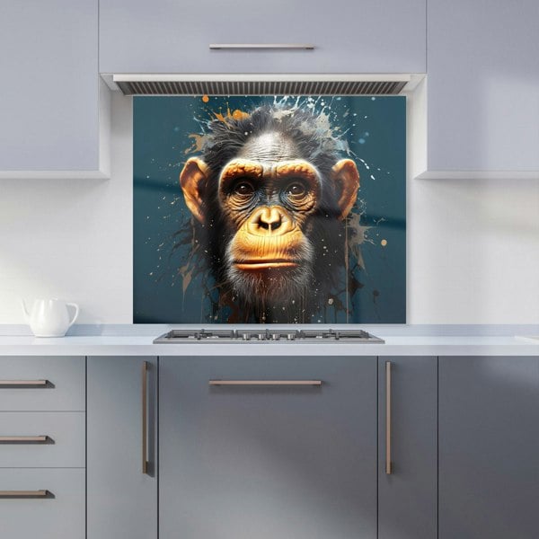 Warren Reed - Designer Splashart Realistic Monkey Face Kitchen Splashback