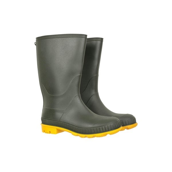 Mountain Warehouse Childrens/Kids Plain Wellington Boots - Khaki Green