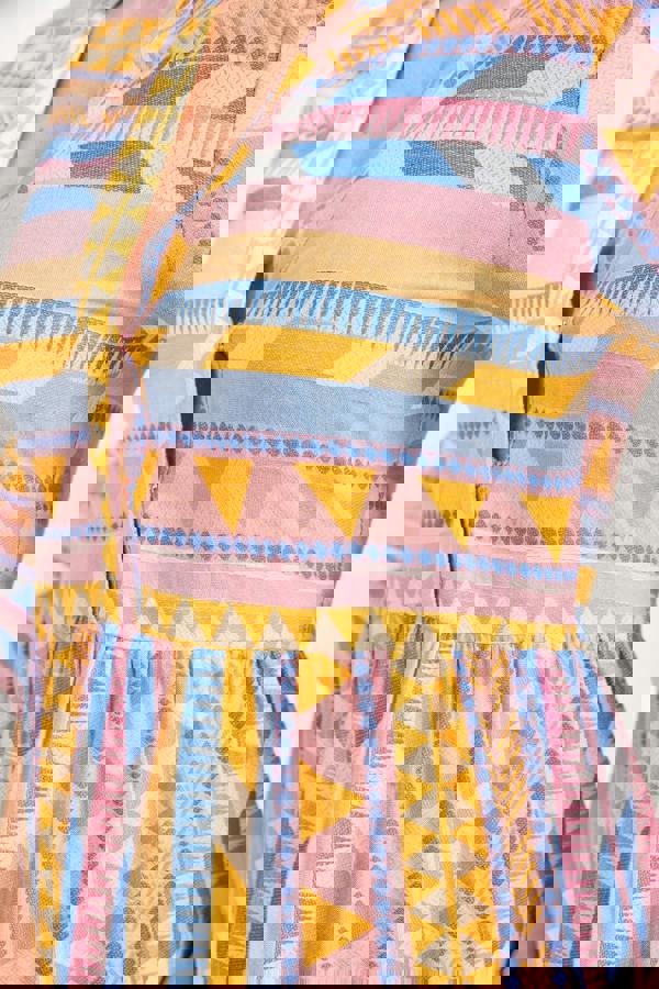 Mudflower Aztec Print Midi Dress