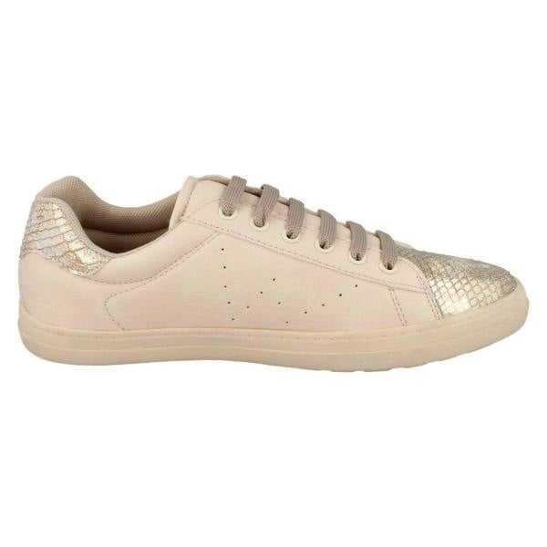 Spot On Ladies Spot On Synthetic Snake Design Casual Trainers