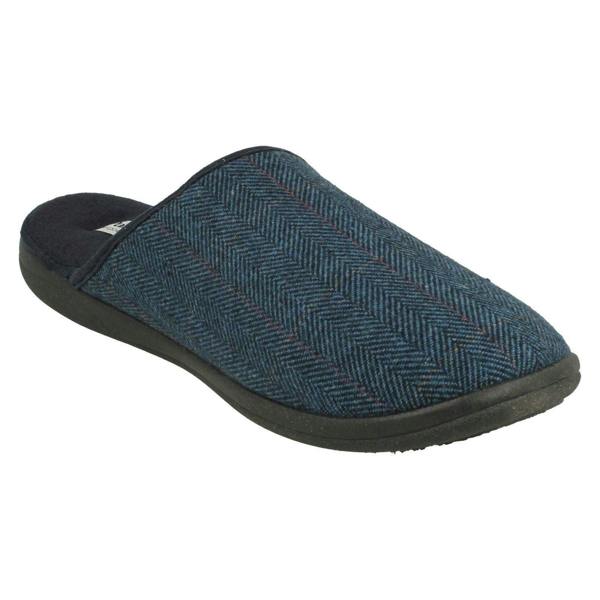 Padders Mens Padders Stag Detailed Mule Slippers Stag