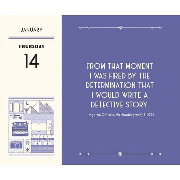 Chronicle Books Agatha Christie Desk Calendar 2027, Desk Calendars, Day To View, History & Literature, Gift