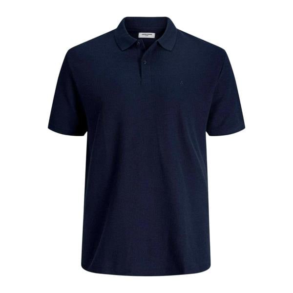 Jack And Jones Mens Austin Short-Sleeved Polo Shirt - Navy Blazer - 