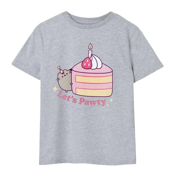 Pusheen Girls Let´s Pawty T-Shirt - Grey Marl