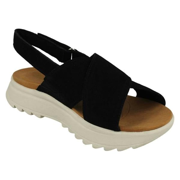 Clarks Ladies Clarks Cross Detailed Chunky Sole Slingback Sandals DashLite Wish