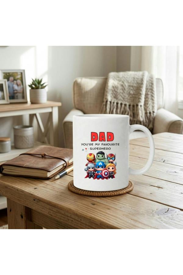Dyzi Dad Superhero Mug Youre My Favourite Superhero Ceramic Cup