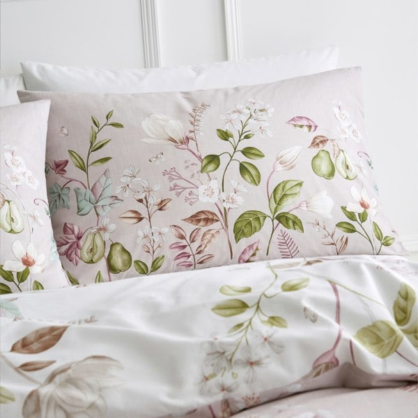 Bianca Francesca Floral 200 Thread Count Cotton Reversible Duvet Cover Set