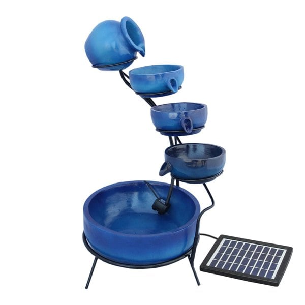 Monstershop Blue 4 Tier Spilling Bowls Water Feature