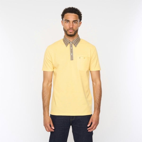 Gabicci V54GX19 Mens Laleham Jersey Polo Shirt Gabicci Vintage - PINEAPPLE