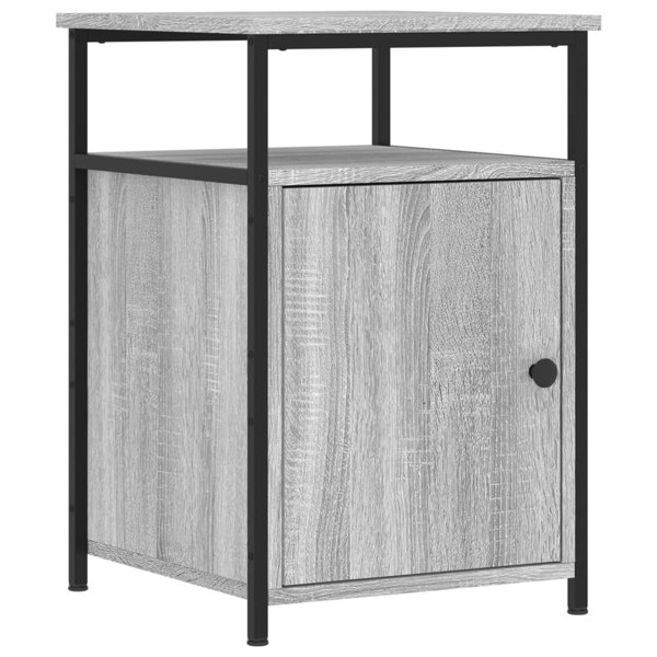 Berkfield Bedside Cabinet Grey Sonoma 40x42x60 cm Engineered Wood
