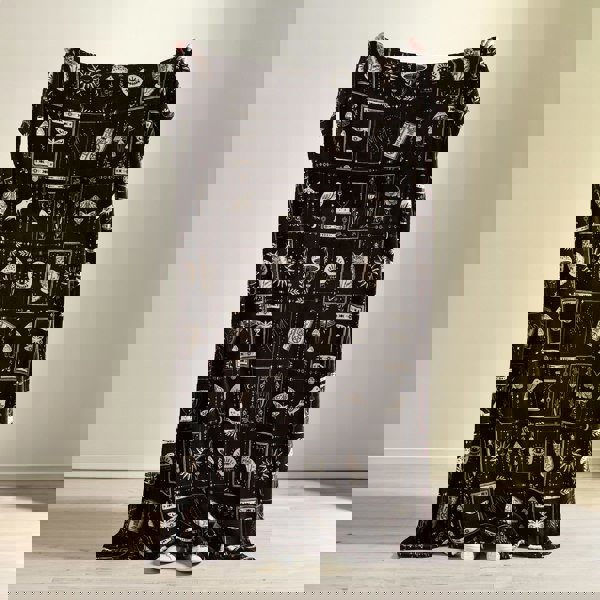 Catherine Lansfield Enchanted Witchcraft Cosy Fleece Blanket Throw Black