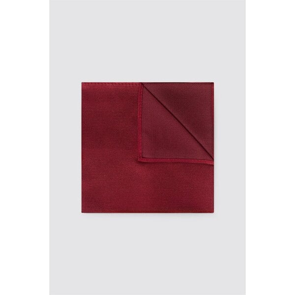 Alexandre Silver Alexandre Red Silk Twill Pocket Square