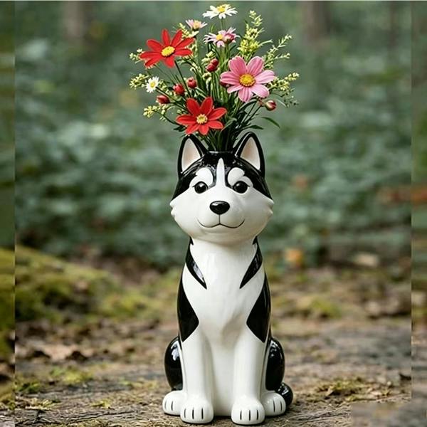 Leaper Cute Cat Dog Animal Shaped Decorative Flower Vase