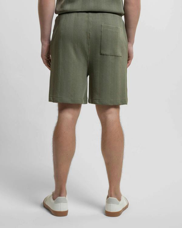 Steel & Jelly Charlton - Stripe Jacquard Waffle Shorts