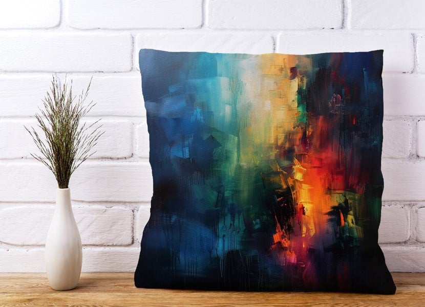 Warren Reed Colourful Chaos: Urban Dreamscape Cushions