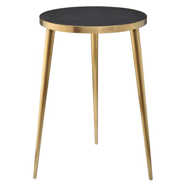 Wyld Haus Austria Black and Brass Round Side Table