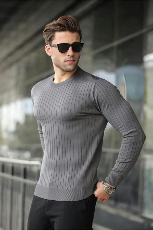 WOVCOR Crew Neck Long Sleeve Men's Sweater