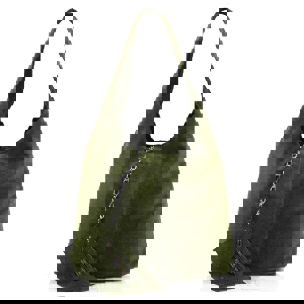 Kitise Slouch Genuine Italian Suede Large Tote Bag With Detachable Purse