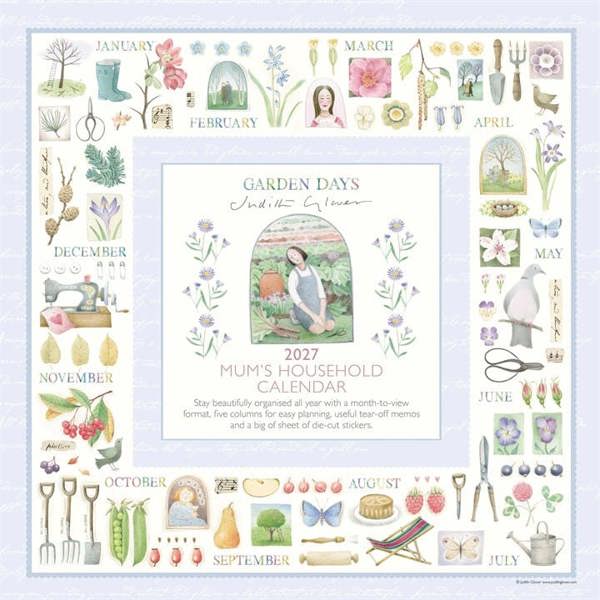 Judith Glover, Garden Days Mum's Household Family Planner 2027, Family Planners, Month To View, Lifestyle, Gift