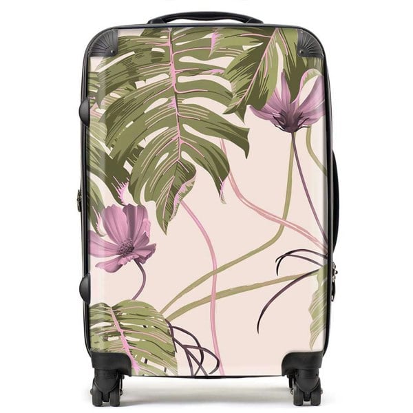 Warren Reed Pink Cosmos Flowers Suitcase