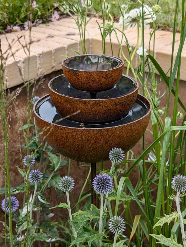 rusty rain catcher large fountain