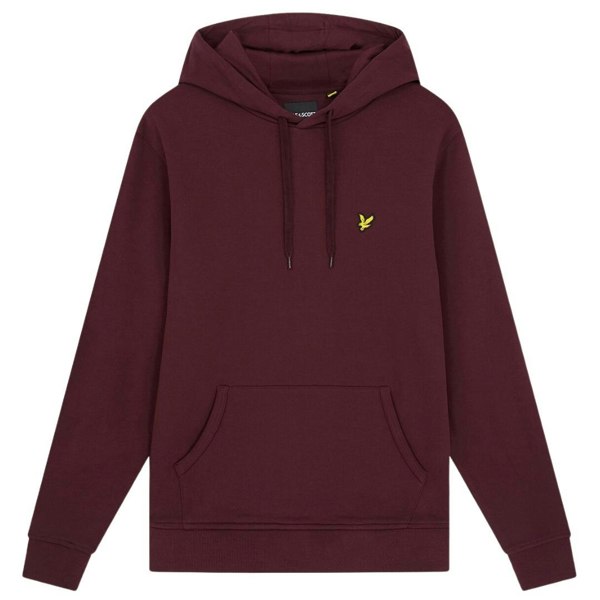 Lyle & Scott Branded Pull-over Hoodie - Burgundy