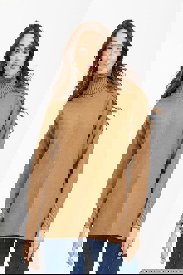 Mudflower Roll Neck Batwing Jumper