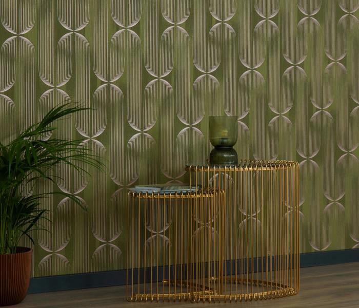 Elle Decoration By Erismann Orbit Lines Geometric Wallpaper